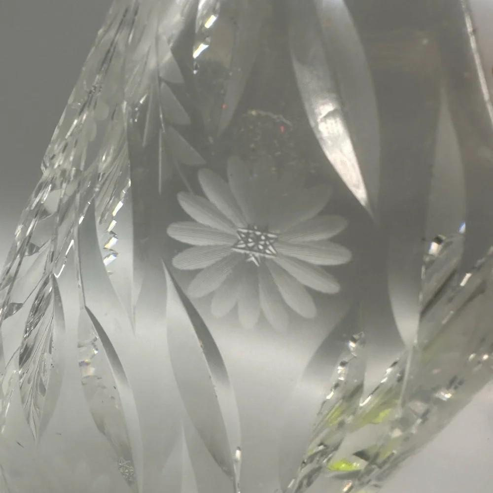 Intricate Clear Glass Serving Dish